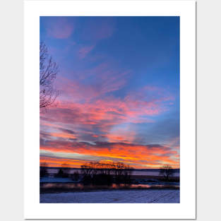 Winter sunrise Posters and Art